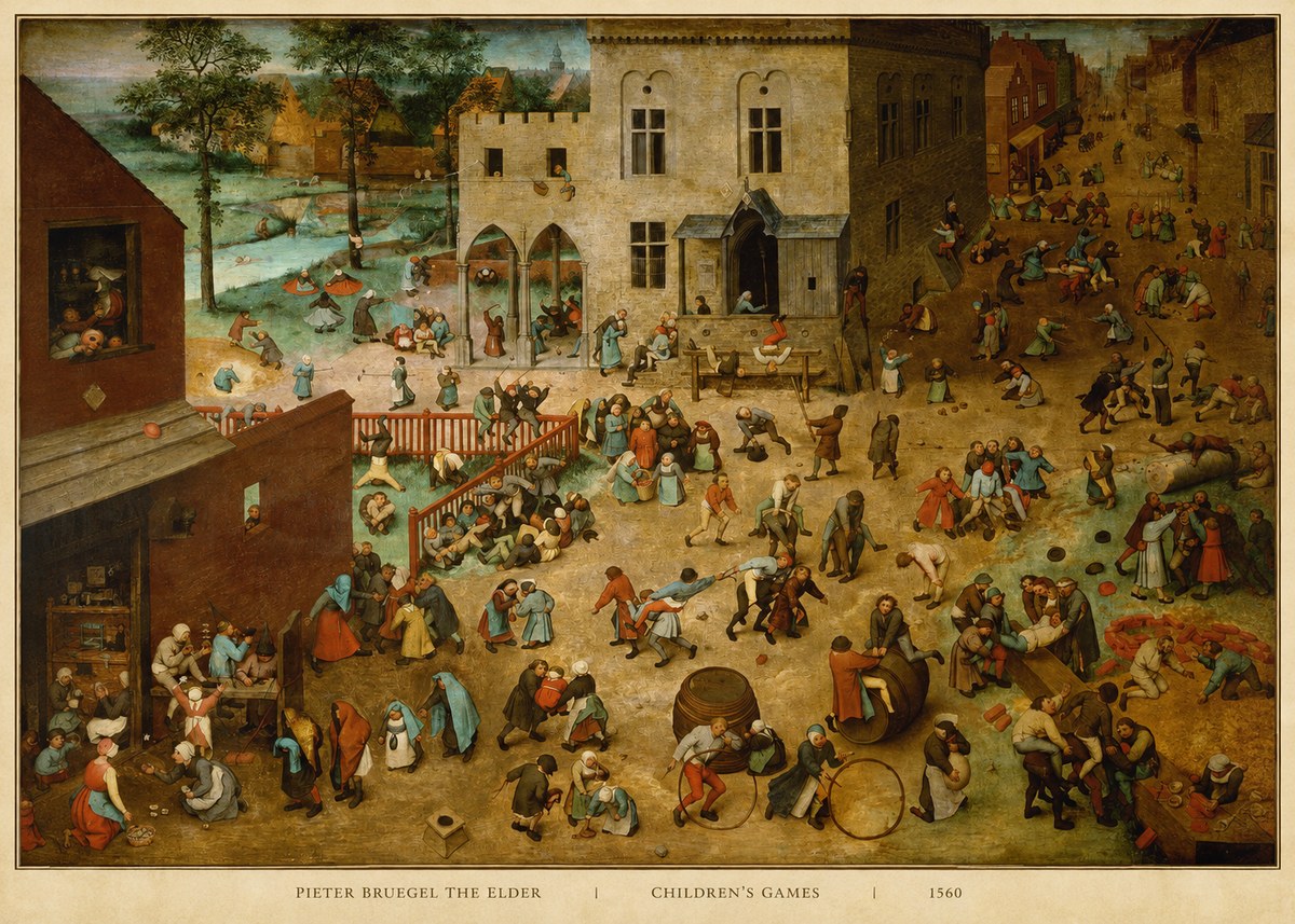 Pieter Bruegel Children's Games II No5 - Plakát