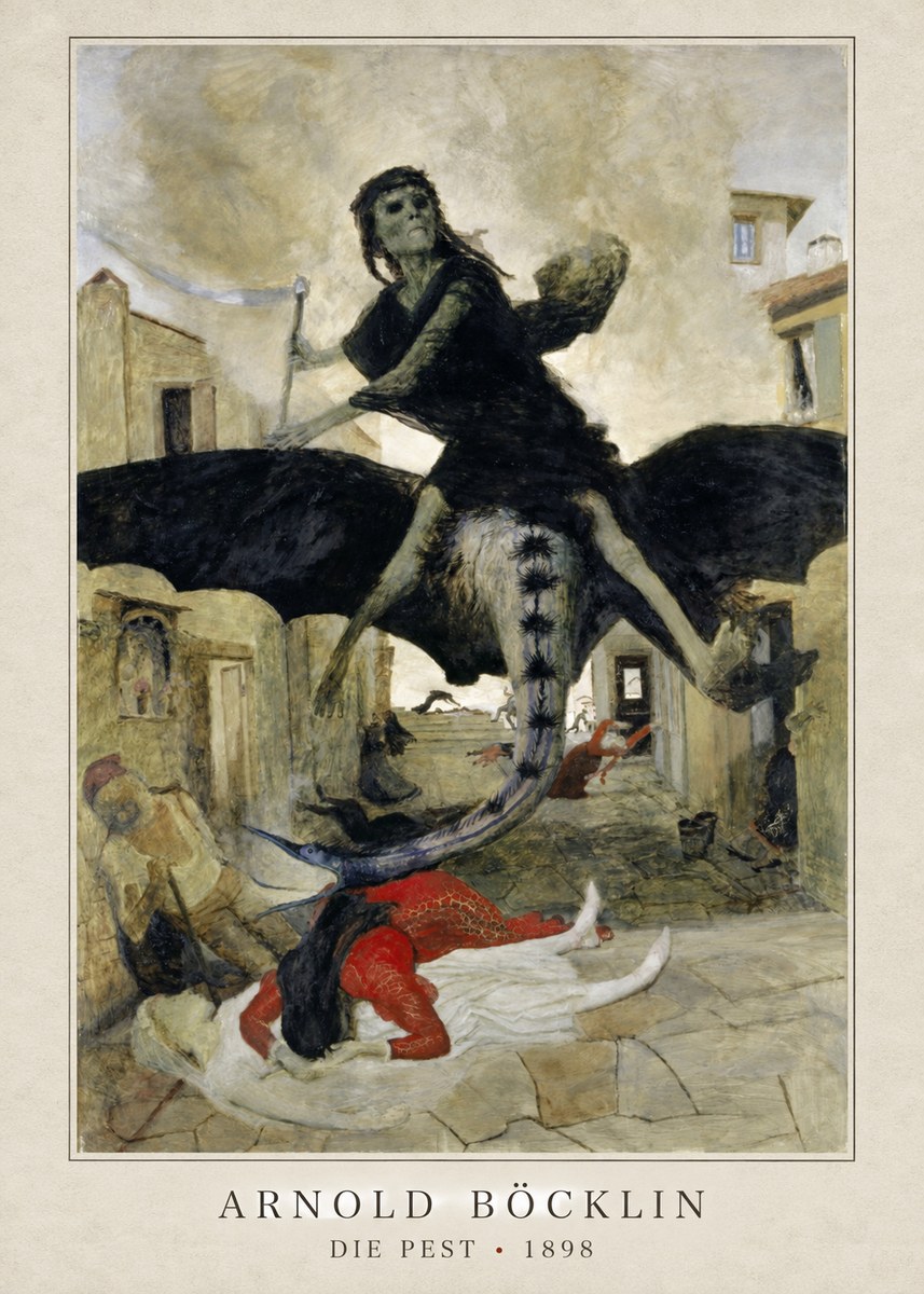 Arnold Böcklin Die Pest II No2 - Plakát