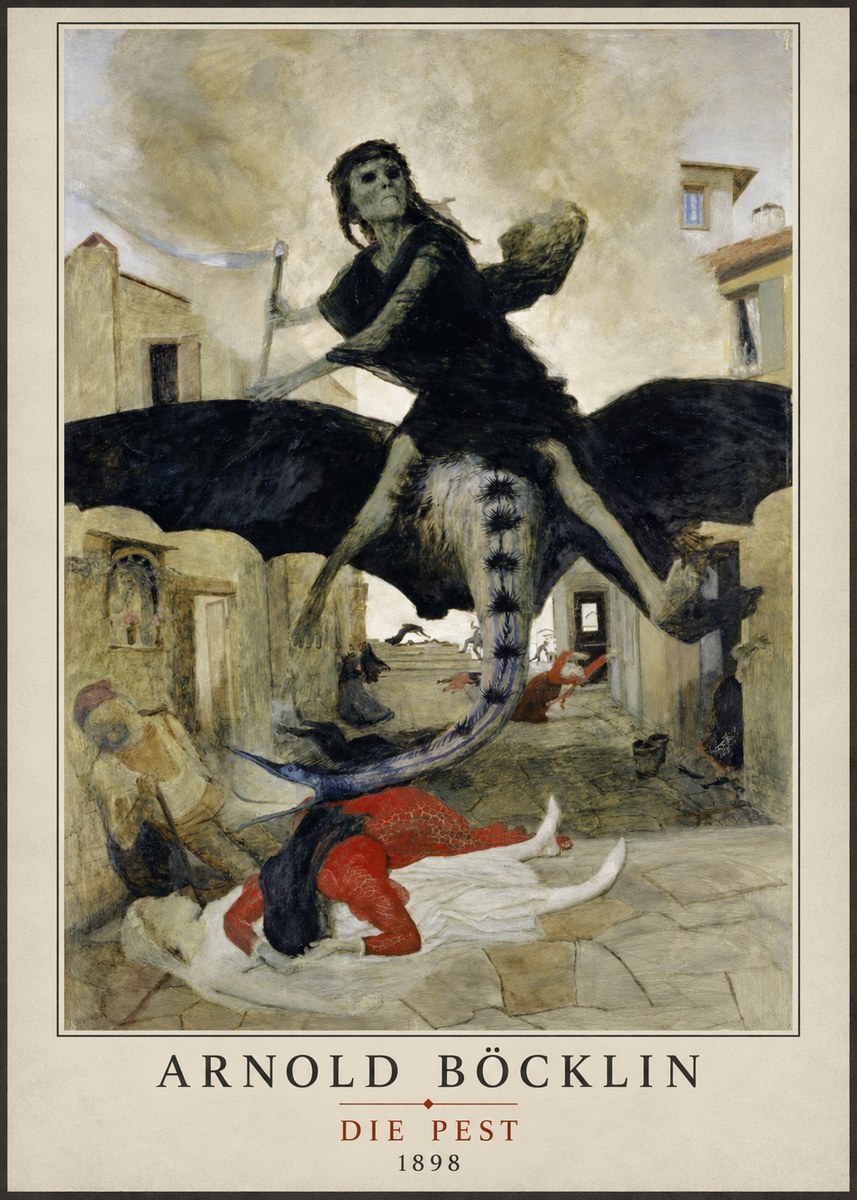 Arnold Böcklin Die Pest II No3 - Plakát