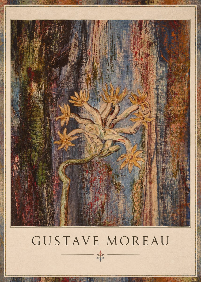 Gustave Moreau Fleur Mystérieuse No1 - Plakát