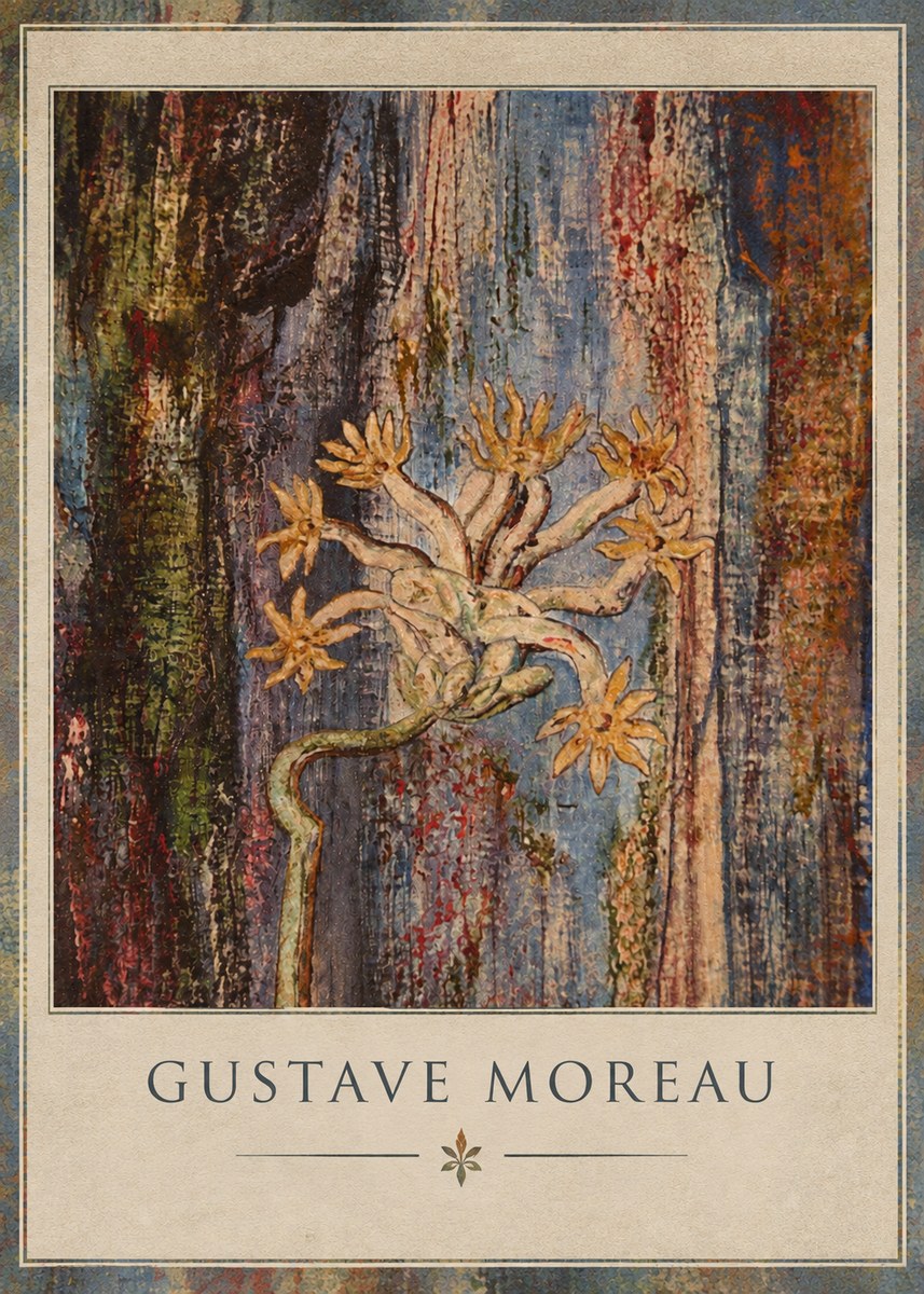 Gustave Moreau Fleur Mystérieuse No2 - Plakát