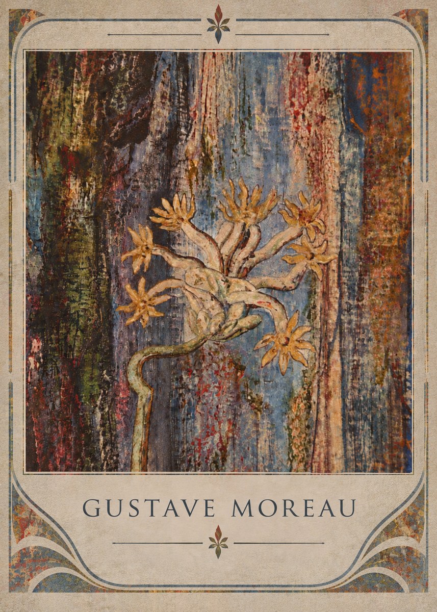 Gustave Moreau Fleur Mystérieuse No5 - Plakát