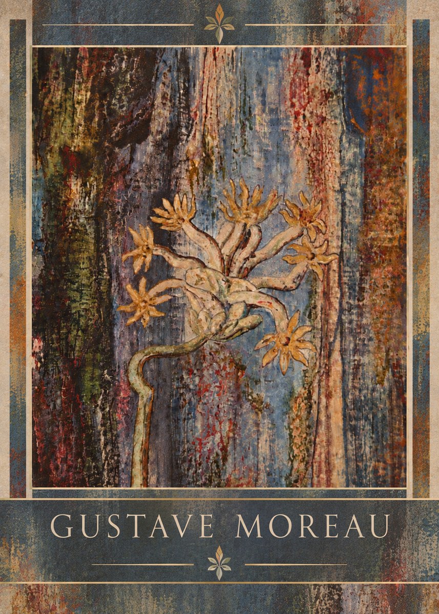 Gustave Moreau Fleur Mystérieuse No6 - Plakát