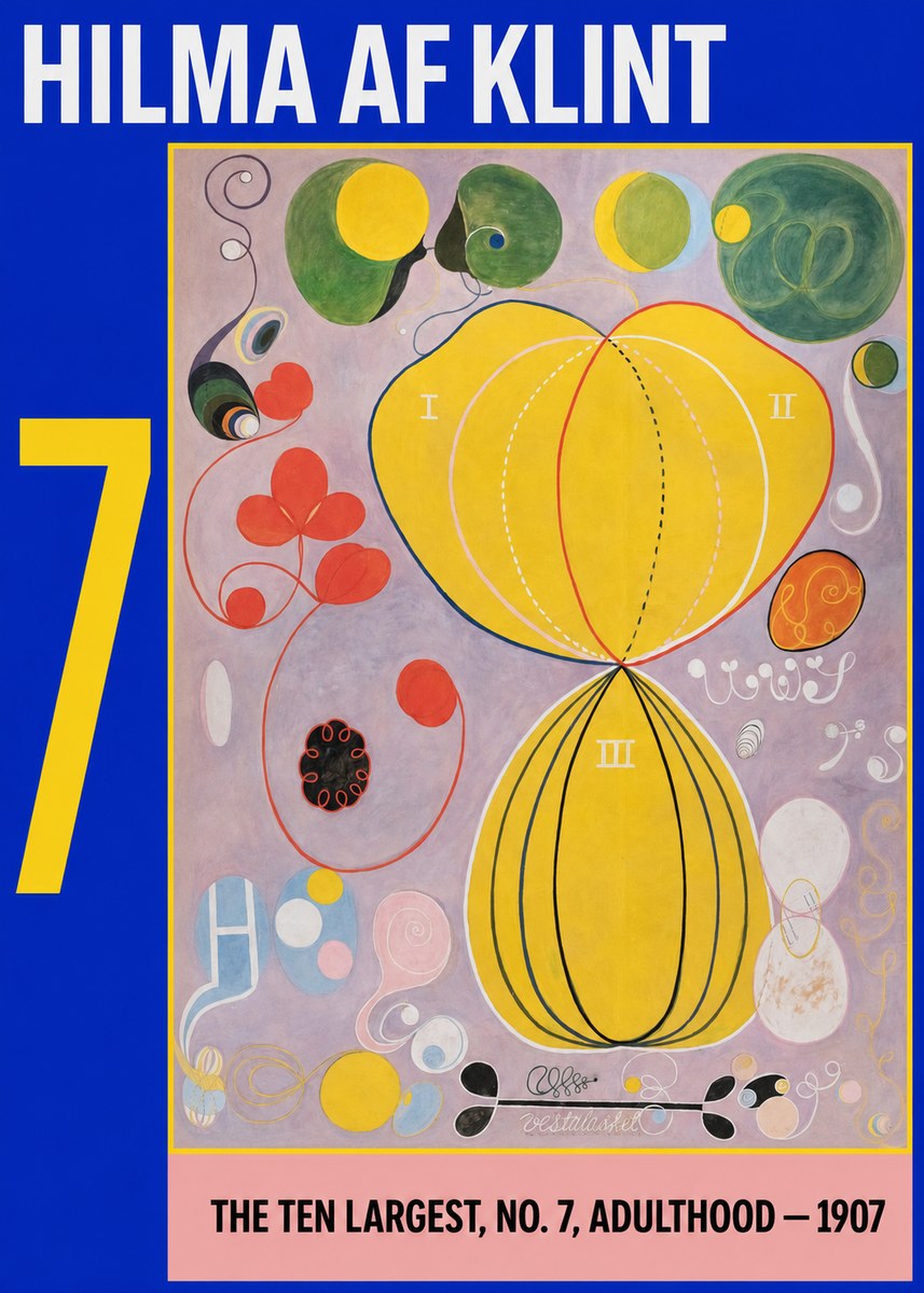 Hilma af Klint The Ten Largest, No. 7, Adulthood No3 - Plakát