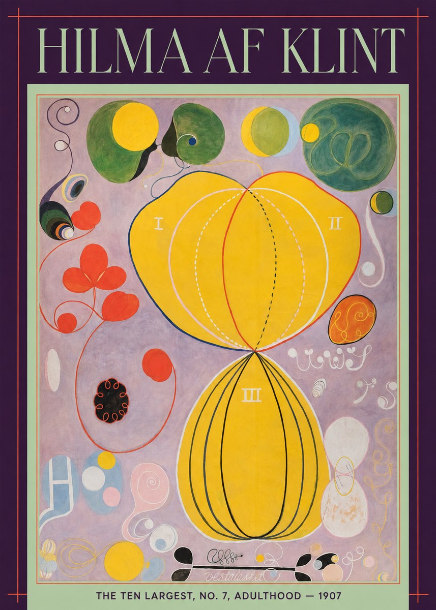 Hilma af Klint The Ten Largest, No. 7, Adulthood No6 - Plakát