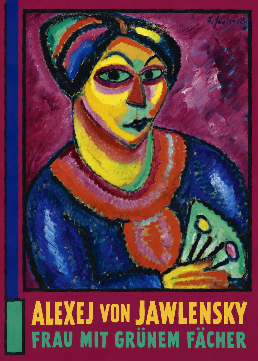 Alexej von Jawlensky Frau Mit Grünem Fächer No2 - Plakát