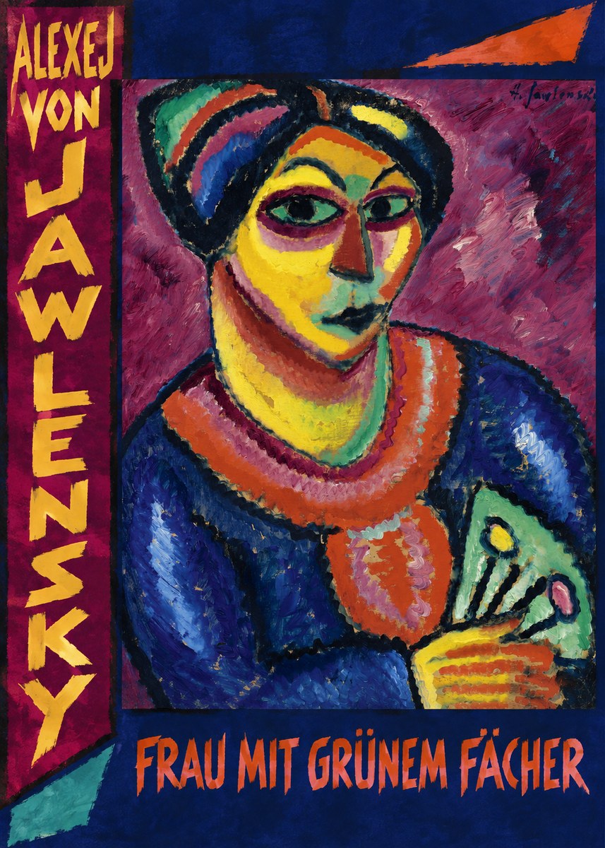 Alexej von Jawlensky Frau Mit Grünem Fächer No3 - Plakát