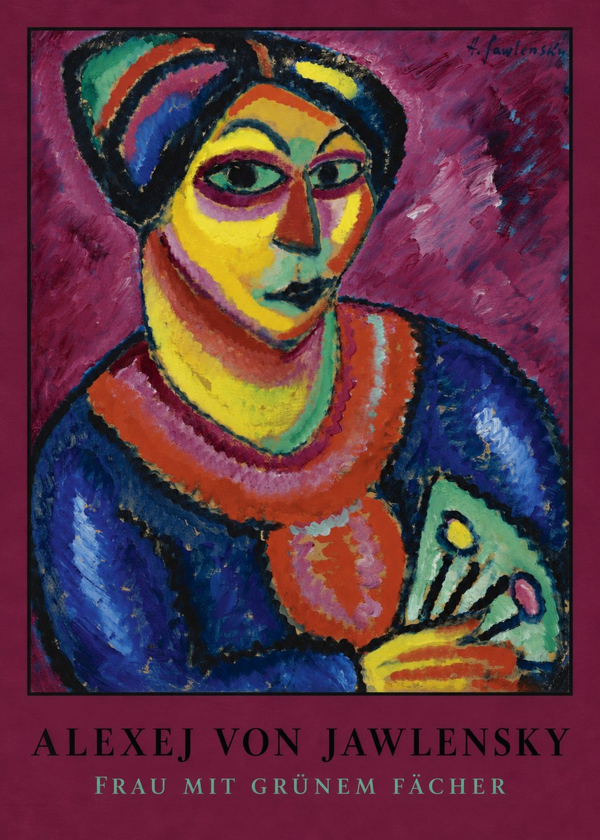 Alexej von Jawlensky Frau Mit Grünem Fächer No4 - Plakát