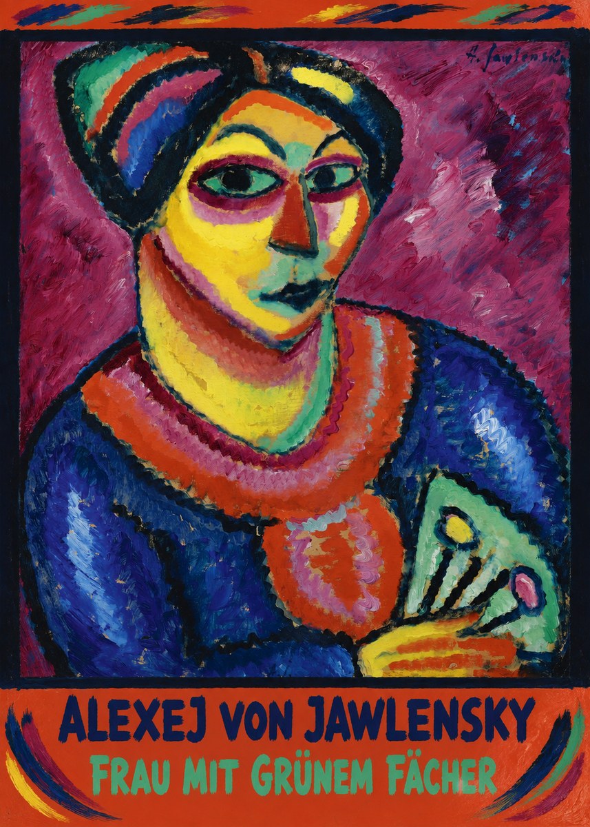 Alexej von Jawlensky Frau Mit Grünem Fächer No5 - Plakát
