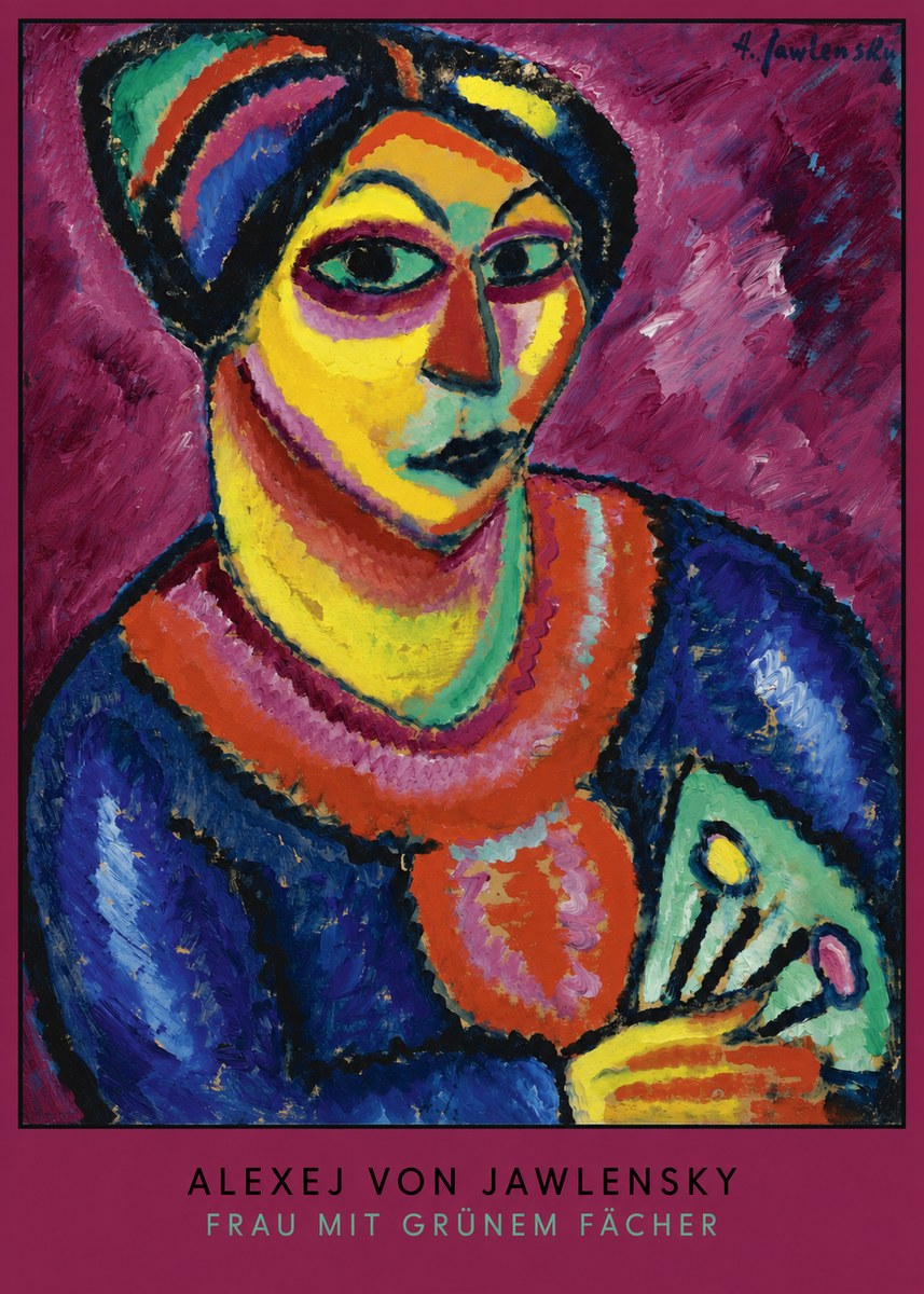 Alexej von Jawlensky Frau Mit Grünem Fächer No6 - Plakát