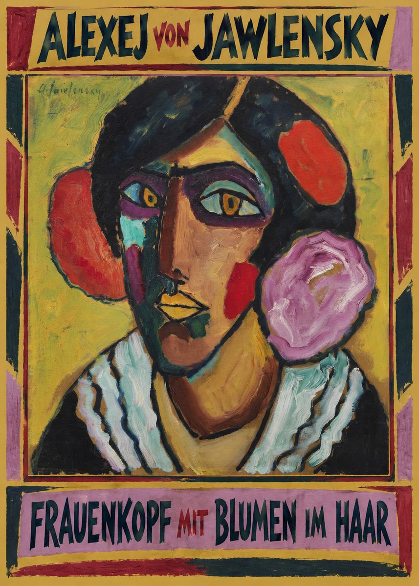 Alexej von Jawlensky Frauenkopf Mit Blumen Im Haar No1 - Plakát