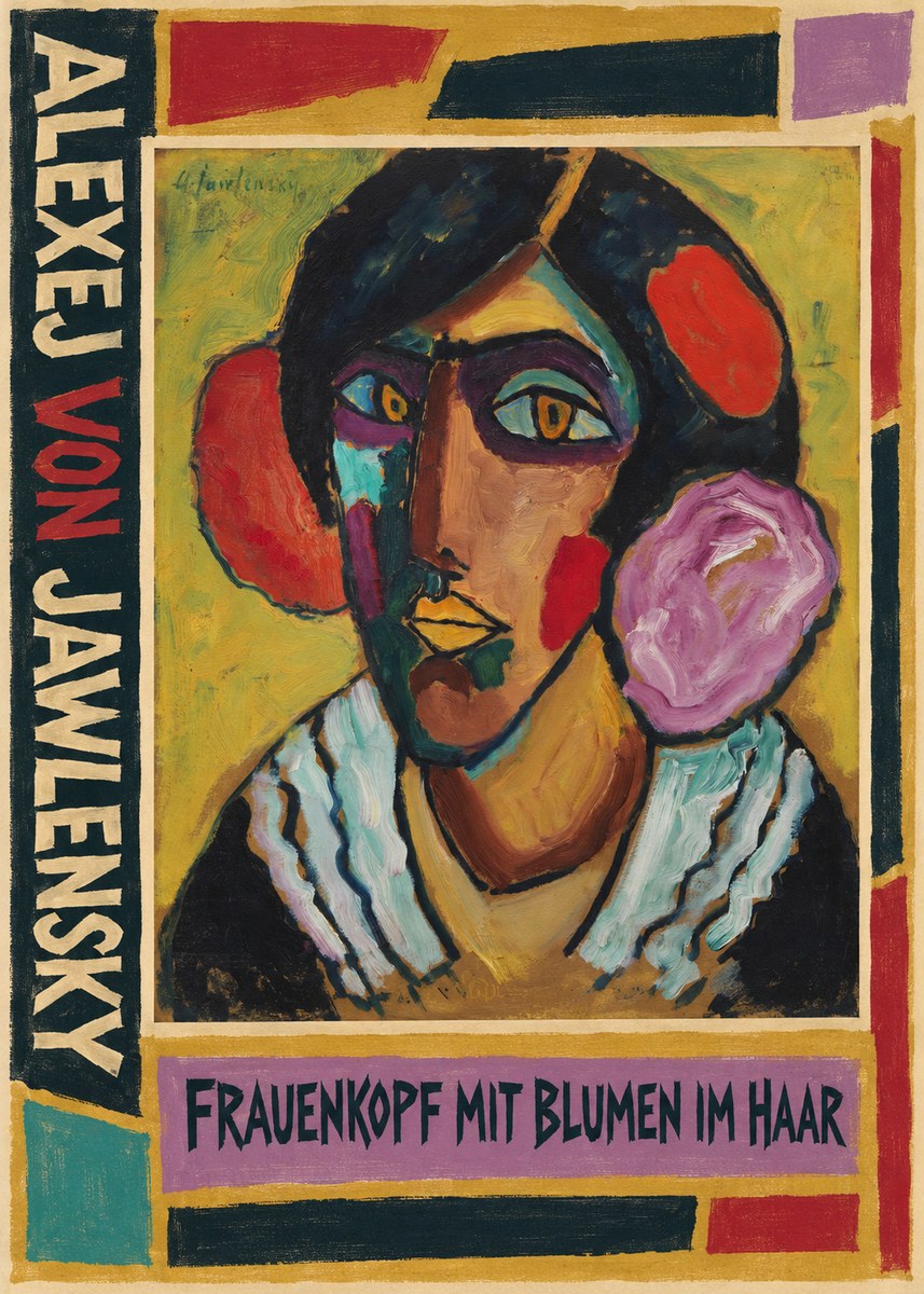 Alexej von Jawlensky Frauenkopf Mit Blumen Im Haar No2 - Plakát