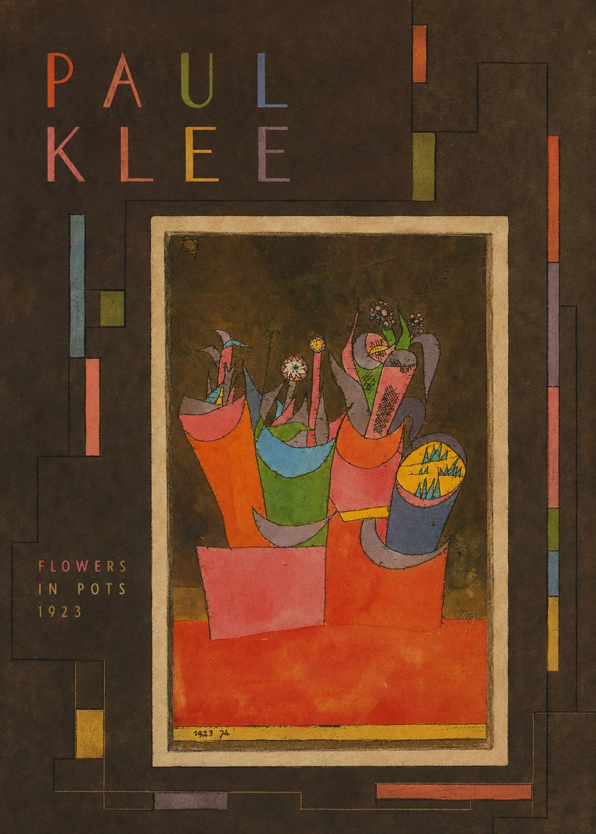 Paul Klee Flowers in Pots No3 - Plakát