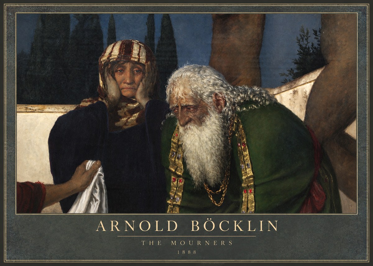 Arnold Böcklin Lamentation over the Dead Christ No3 - Plakát