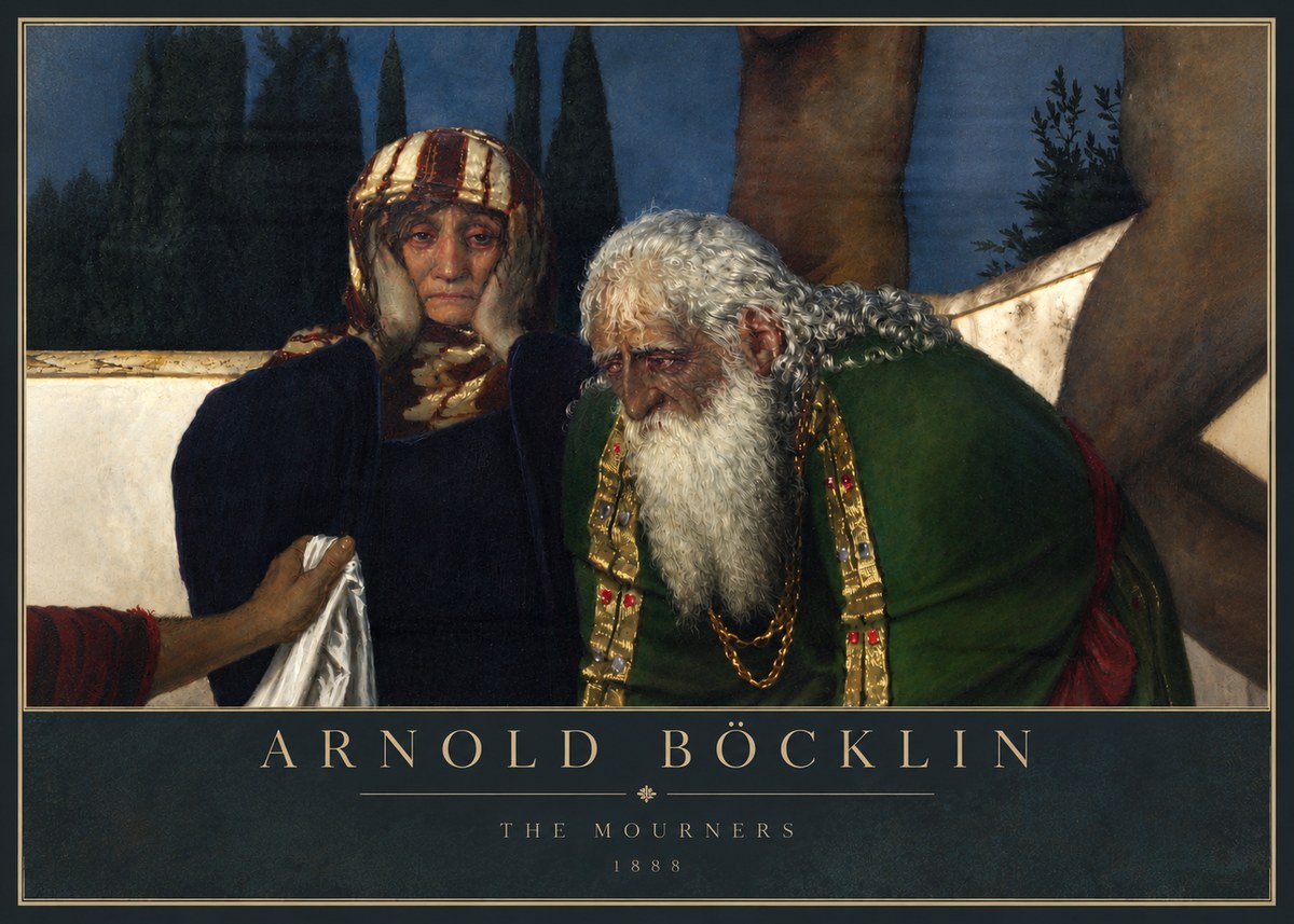 Arnold Böcklin Lamentation over the Dead Christ No6 - Plakát