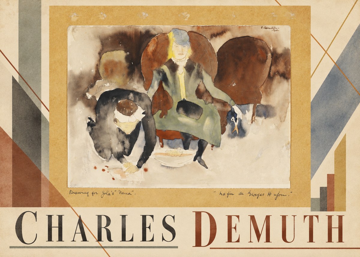 Charles Demuth Drawing for Zola's "Nana" No3 - Plakát