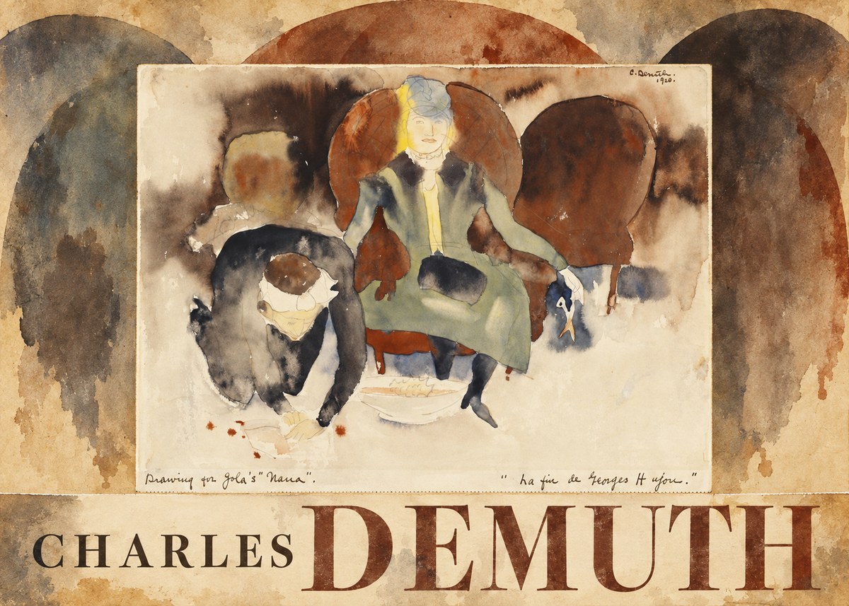 Charles Demuth Drawing for Zola's "Nana" No6 - Plakát