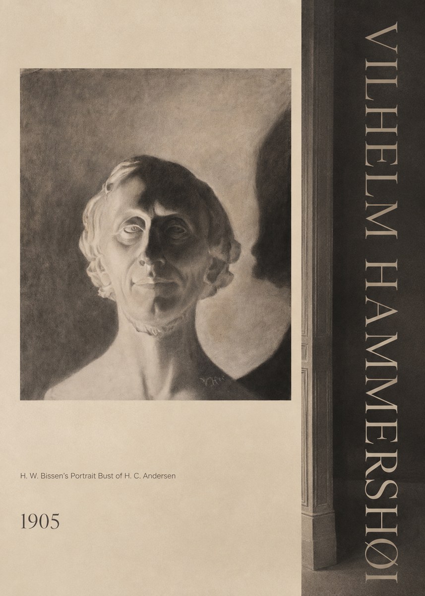 Vilhelm Hammershøi H. W. Bissen's Portrait Bust of H. C. Andersen No2 - Plakát
