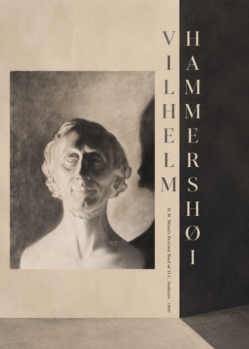 Vilhelm Hammershøi H. W. Bissen's Portrait Bust of H. C. Andersen No6 - Plakát