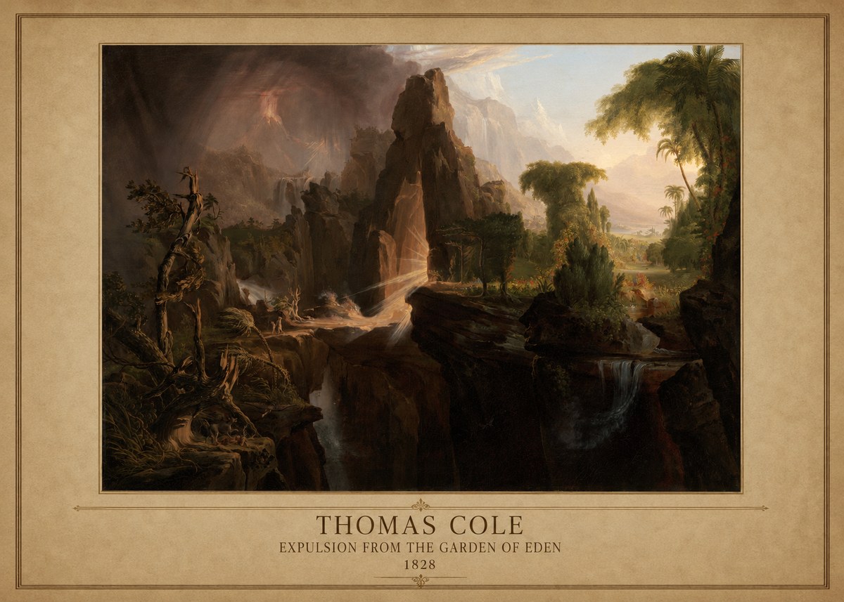 Thomas Cole Expulsion from the Garden of Eden II No1 - Plakát