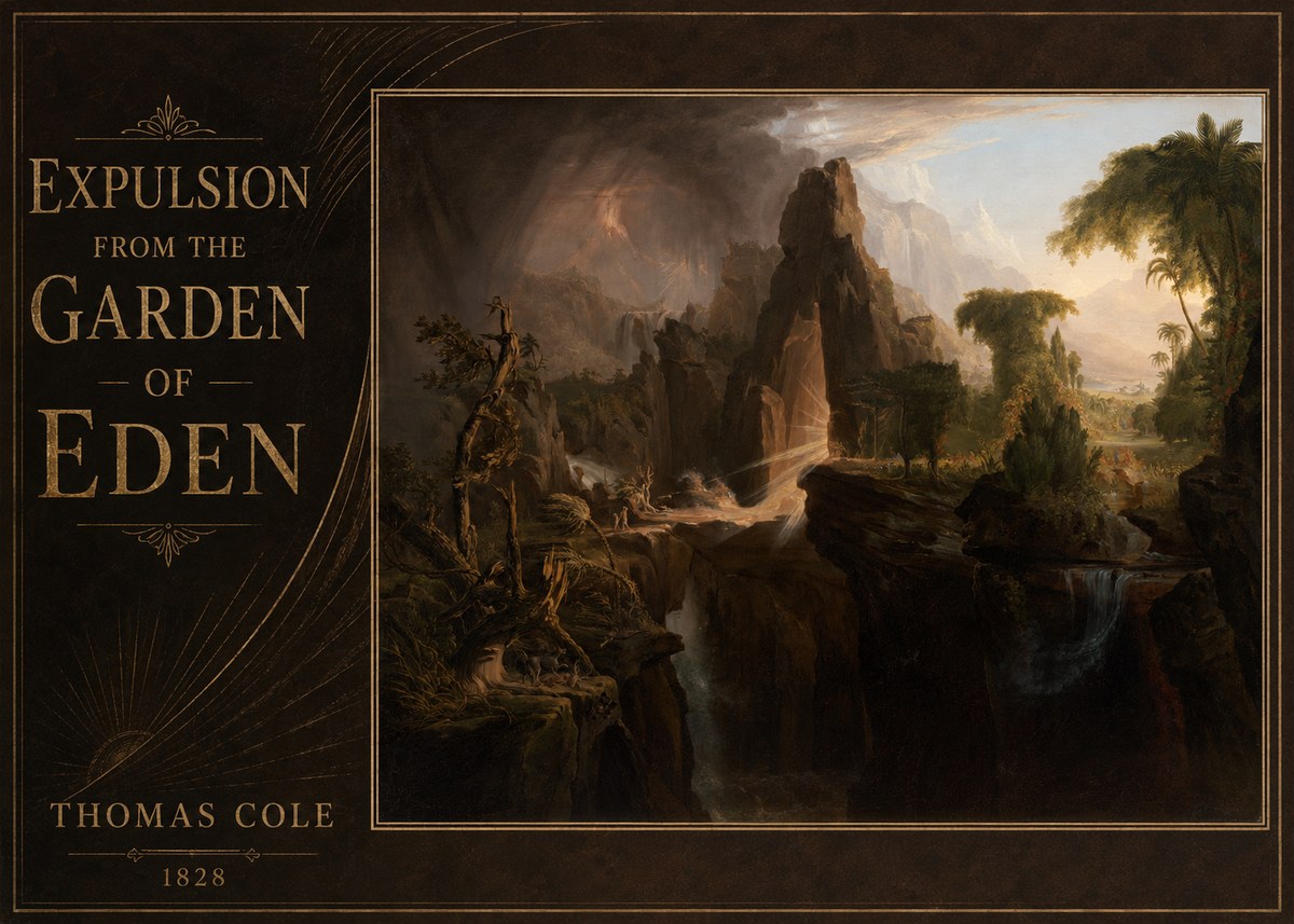 Thomas Cole Expulsion from the Garden of Eden II No2 - Plakát