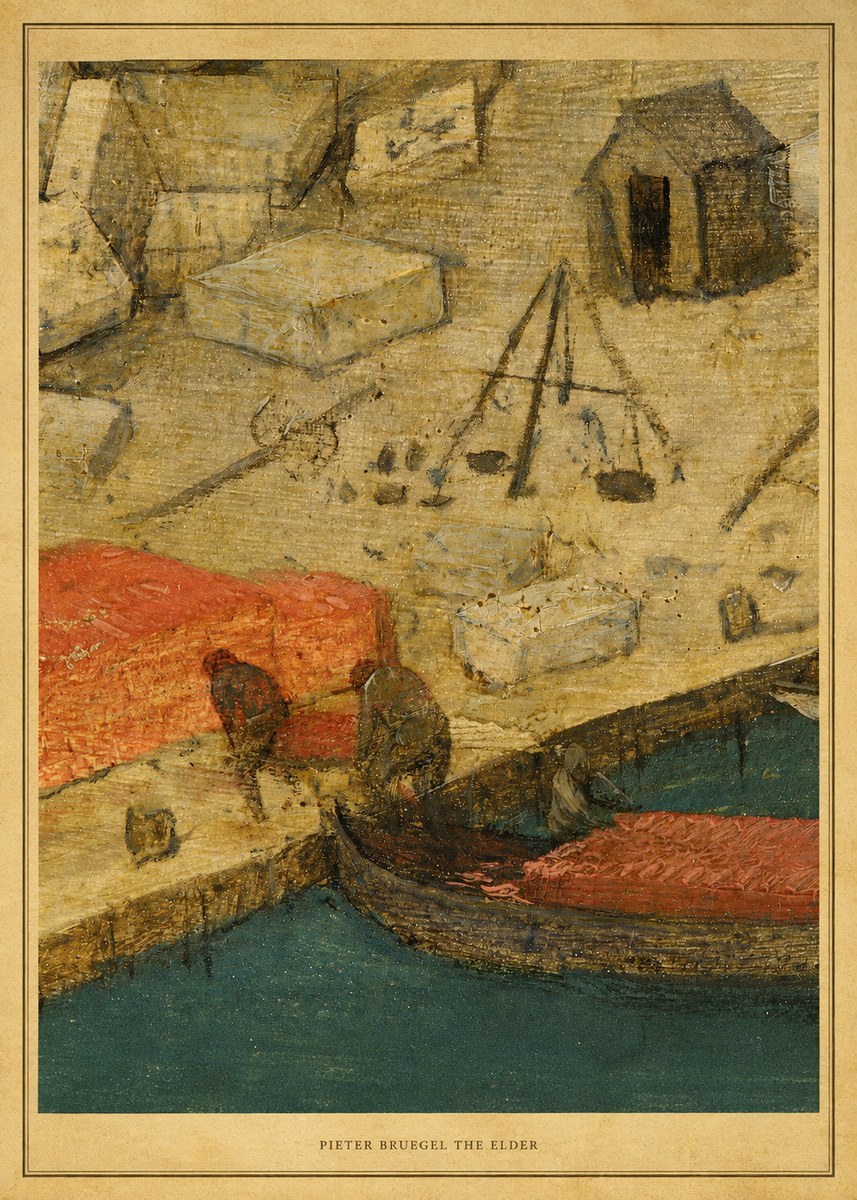 Pieter Bruegel A Harbor Scene Detail No4 - Plakát