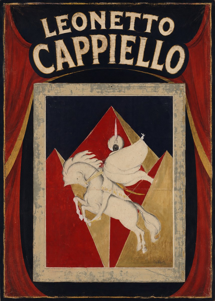 Leonetto Cappiello Rider on a White Horse No5 - Plakát