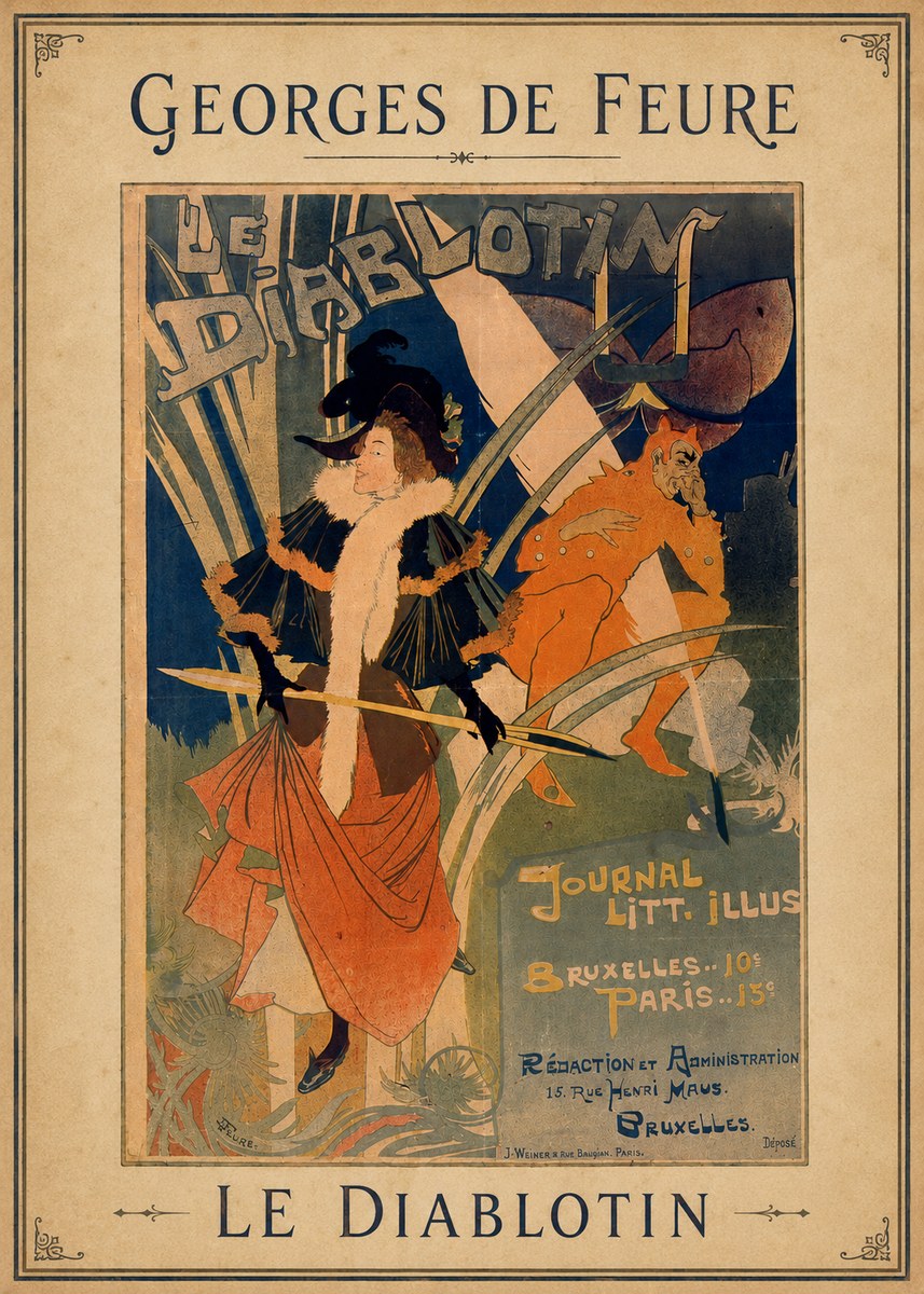 Georges de Feure Le Diablotin II No3 - Plakát