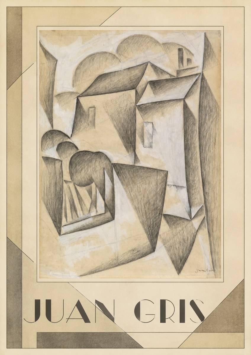 Juan Gris Houses in Paris No1 - Plakát