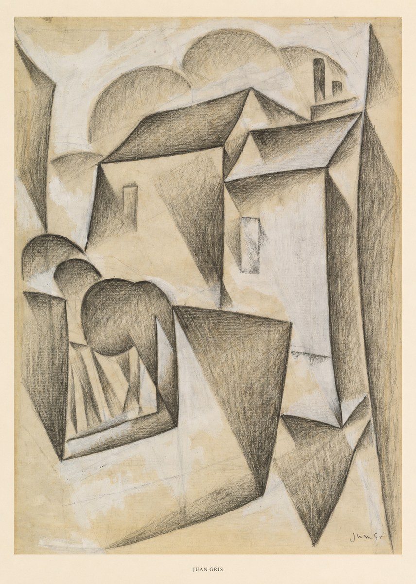 Juan Gris Houses in Paris No5 - Plakát