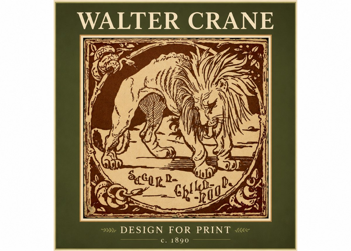 Walter Crane Sacred Childhood No2 - Plakát