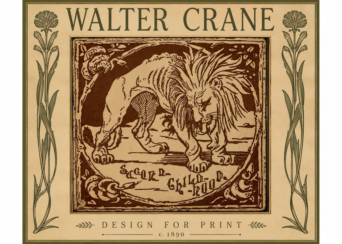 Walter Crane Sacred Childhood No5 - Plakát