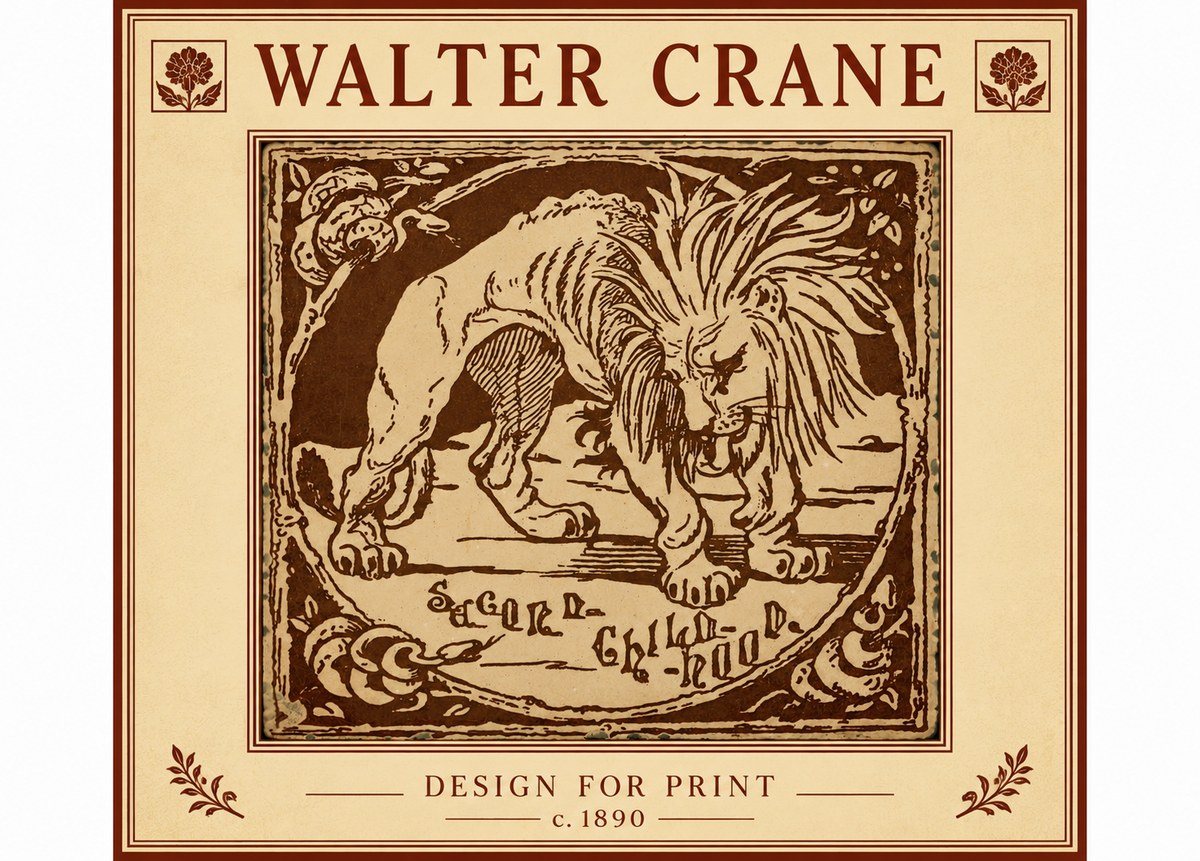 Walter Crane Sacred Childhood No6 - Plakát