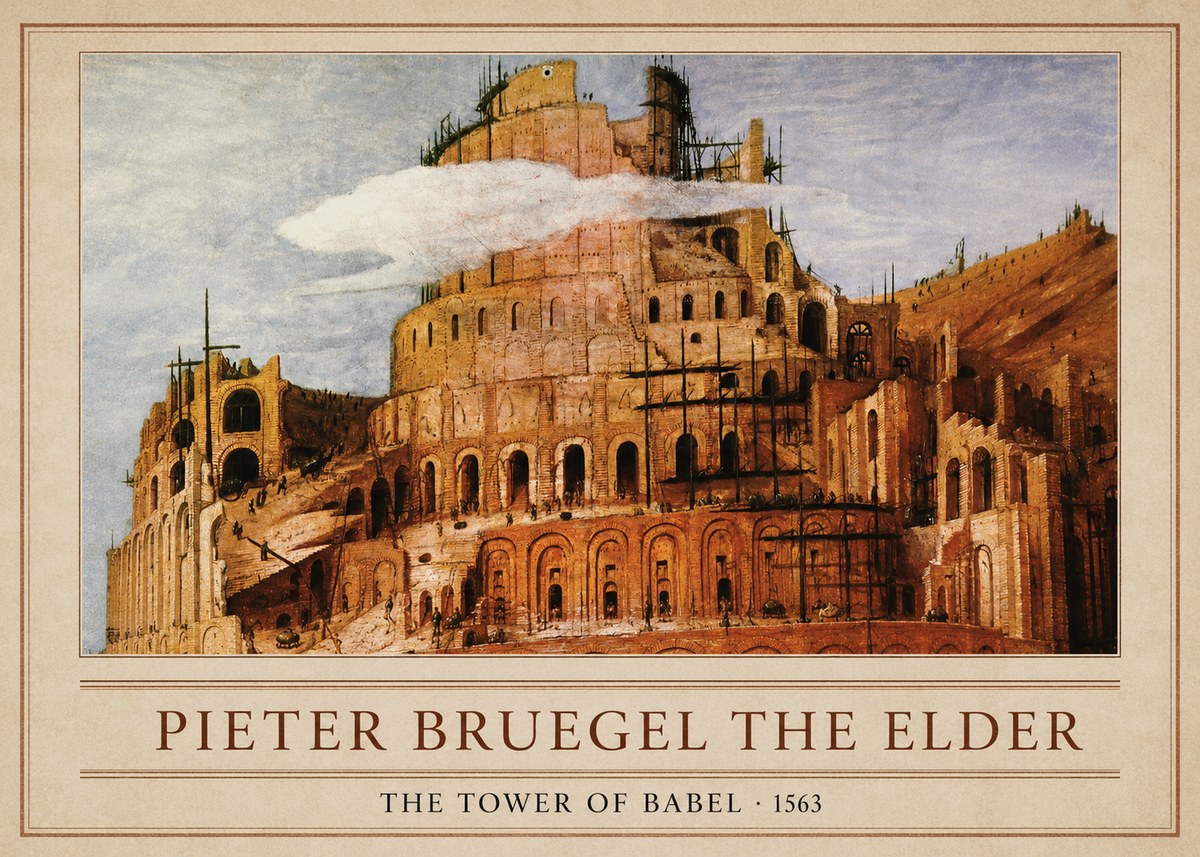 Pieter Bruegel The Tower of Babel XI No1 - Plakát