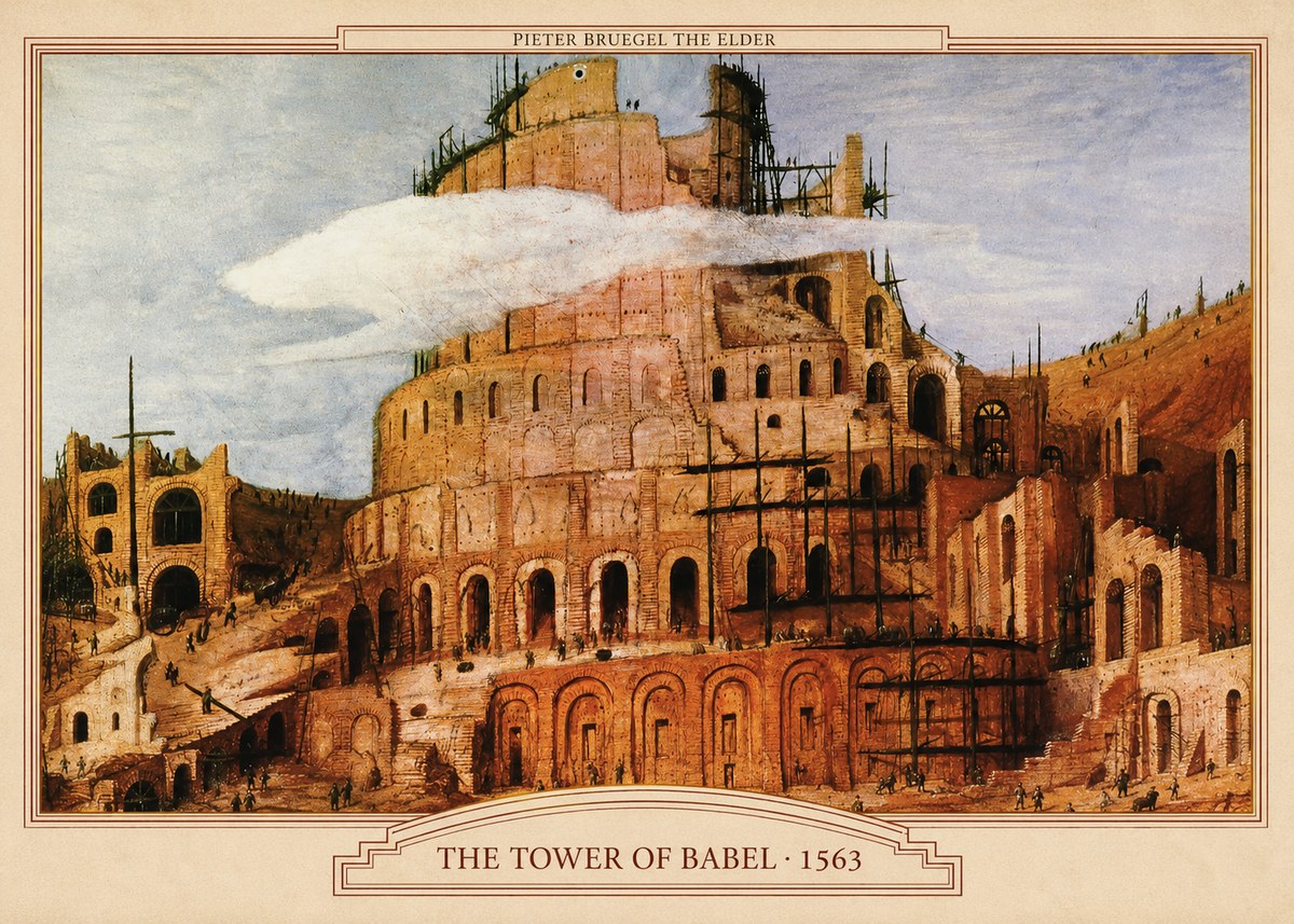 Pieter Bruegel The Tower of Babel XI No5 - Plakát