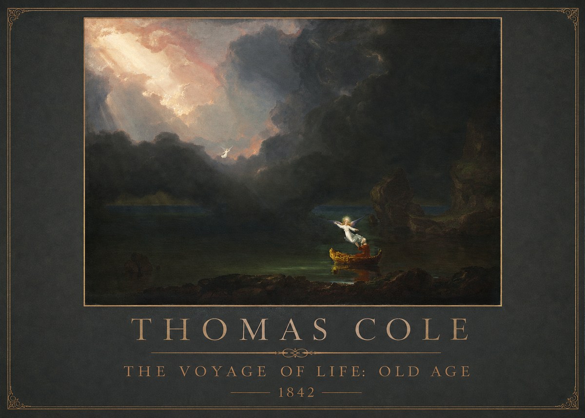Thomas Cole The Voyage of Life: Old Age III No1 - Plakát