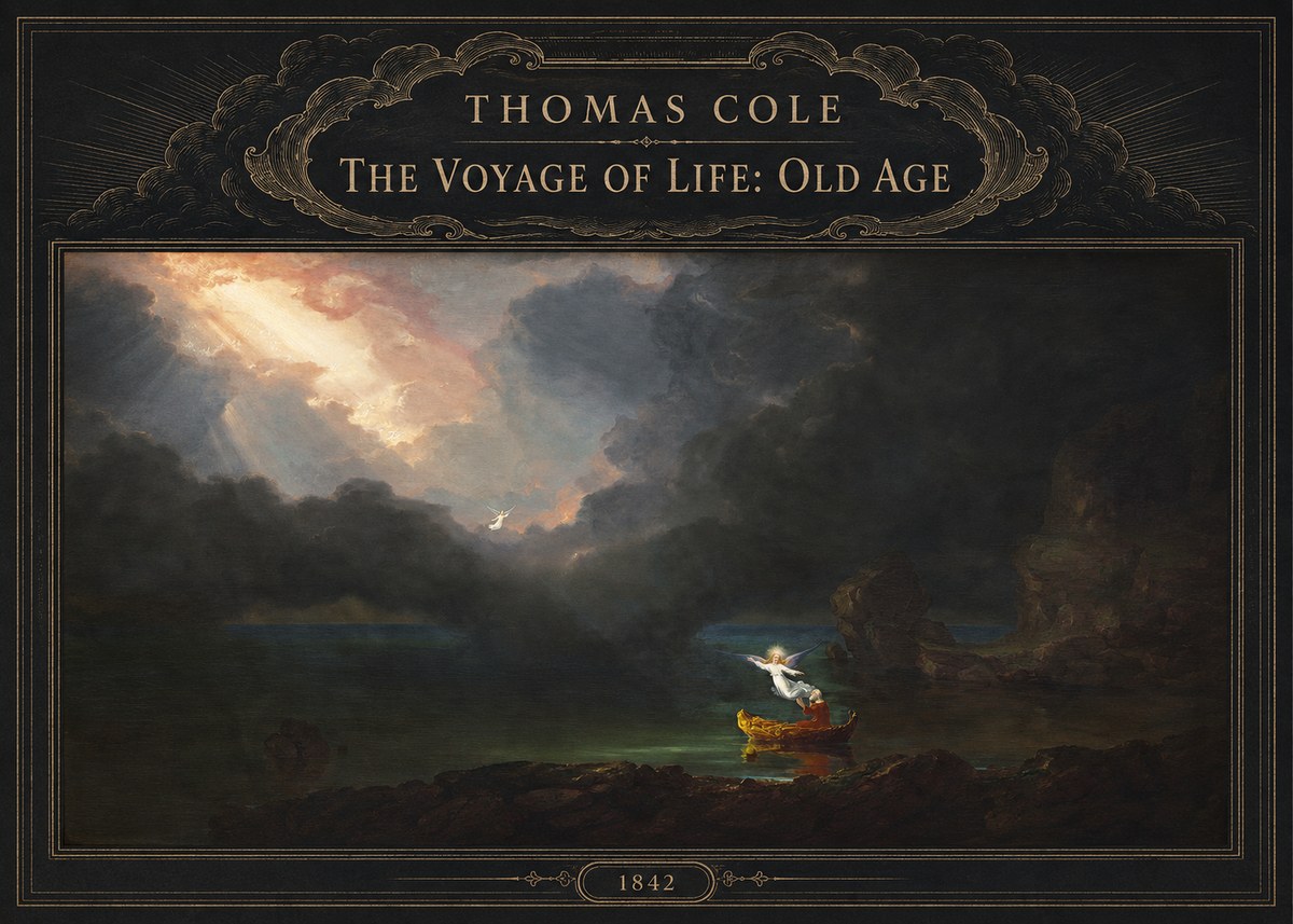 Thomas Cole The Voyage of Life: Old Age III No6 - Plakát