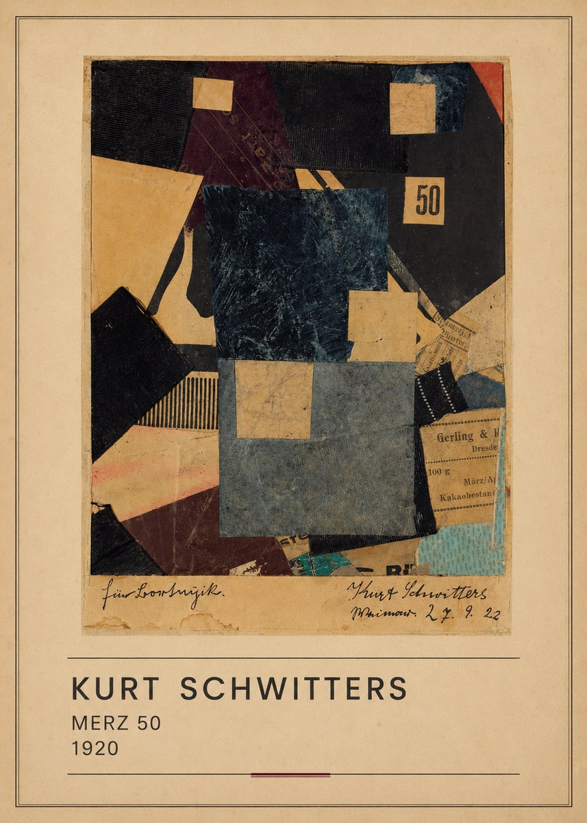 Kurt Schwitters Merz 50 No3 - Plakát