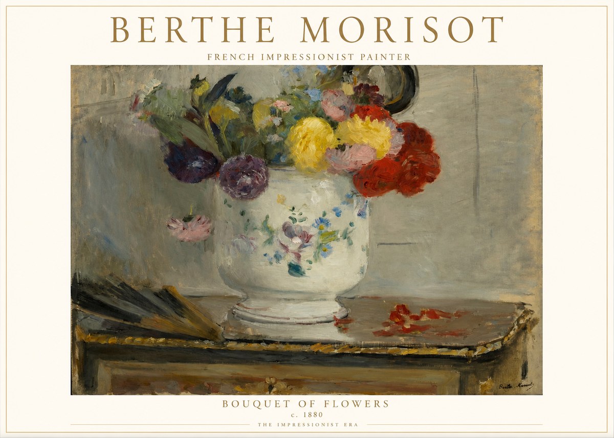 Berthe Morisot Bouquet of Flowers No1 - Plakát