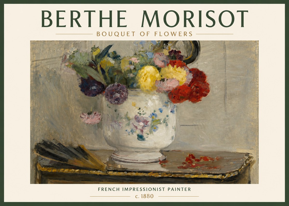 Berthe Morisot Bouquet of Flowers No3 - Plakát