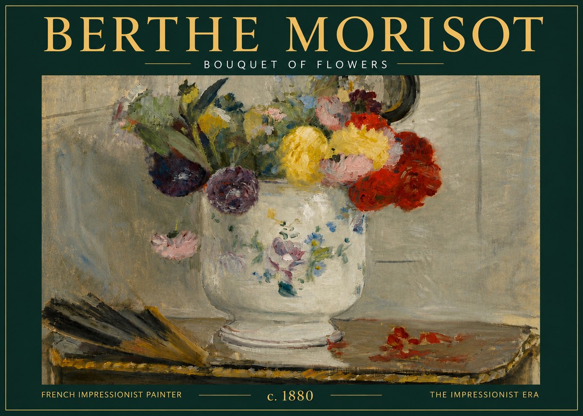 Berthe Morisot Bouquet of Flowers No6 - Plakát