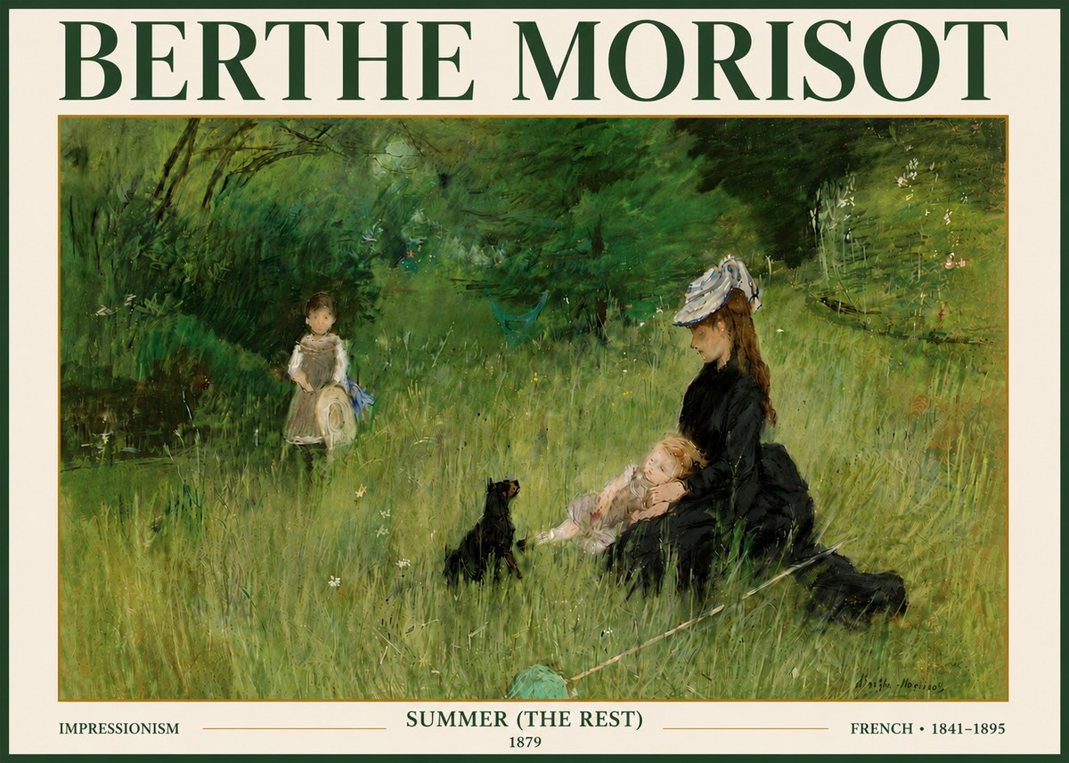 Berthe Morisot Summer (the Rest) No5 - Plakát