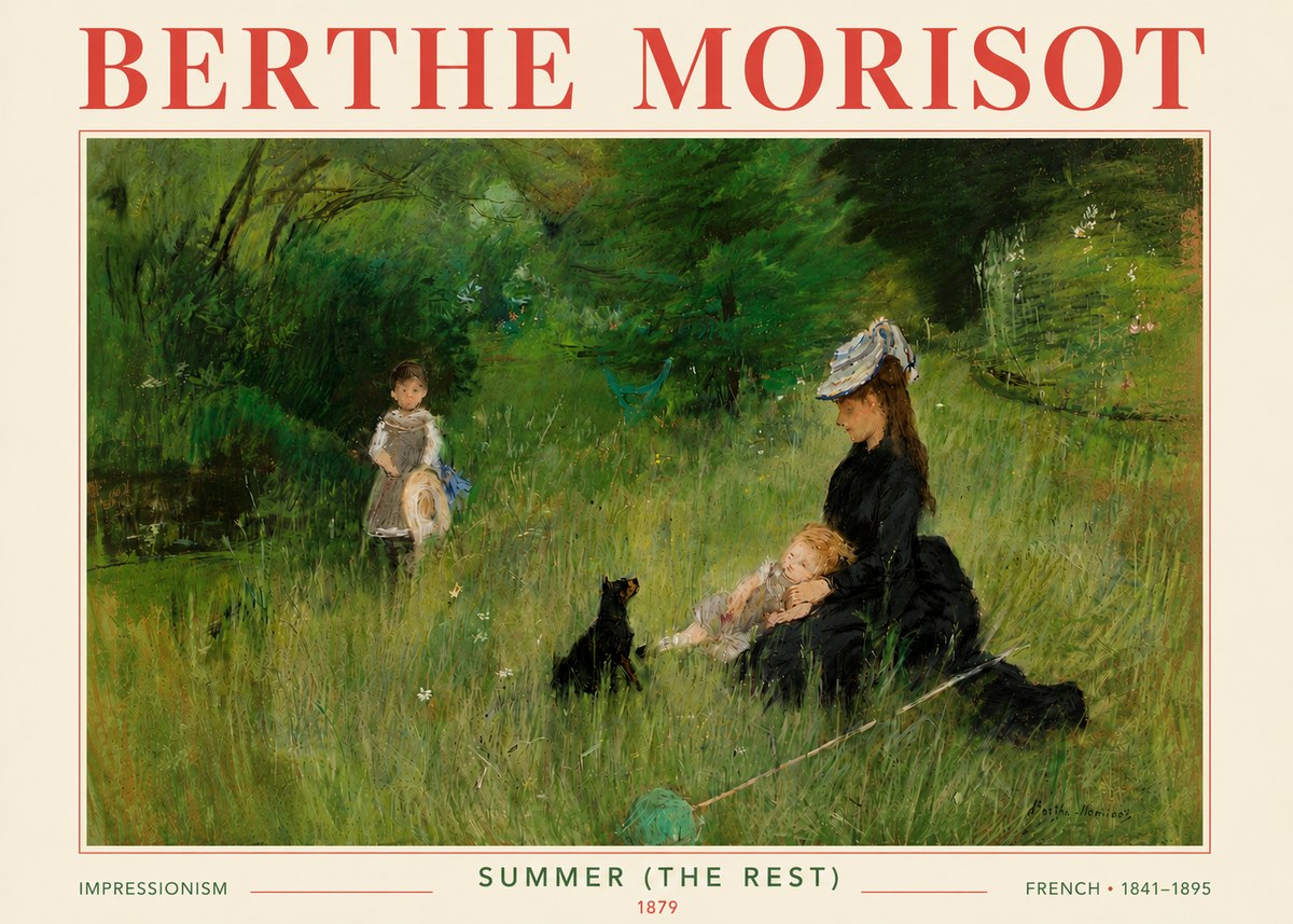 Berthe Morisot Summer (the Rest) No6 - Plakát