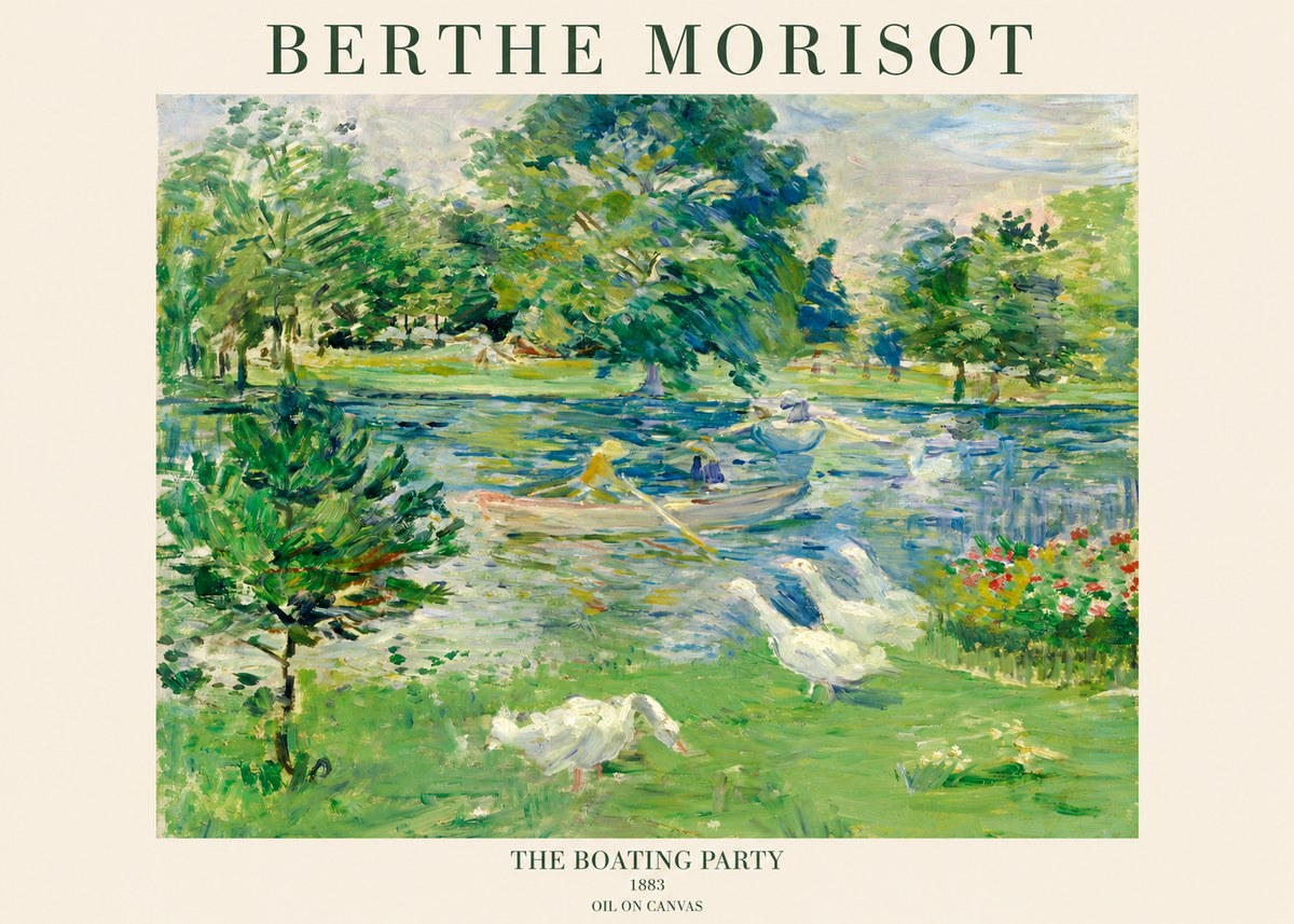 Berthe Morisot The Boating Party No1 - Plakát