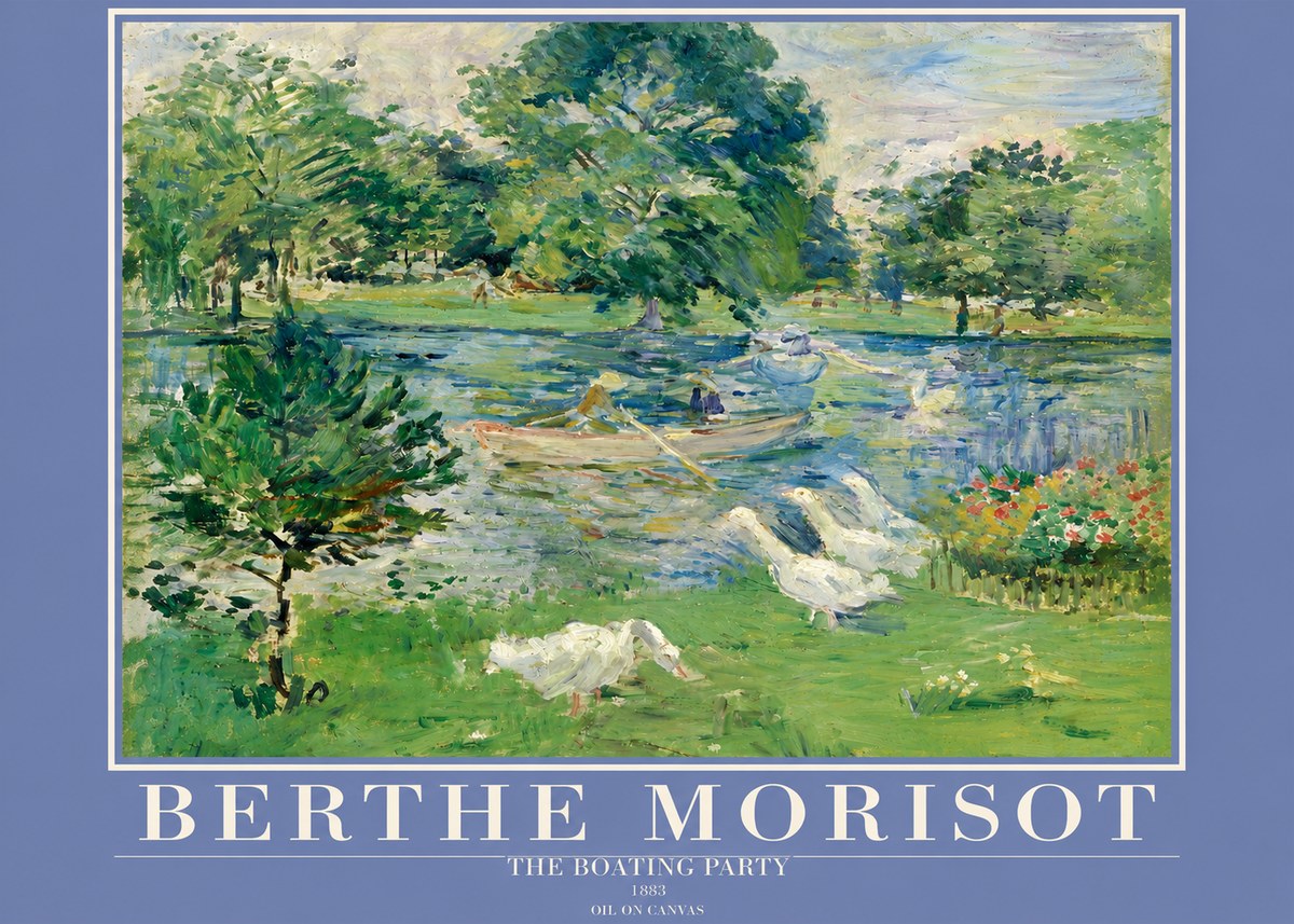 Berthe Morisot The Boating Party No2 - Plakát