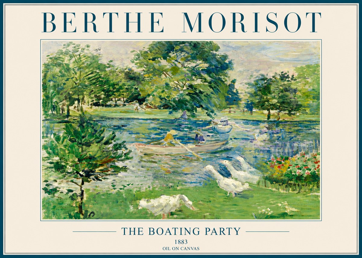 Berthe Morisot The Boating Party No4 - Plakát