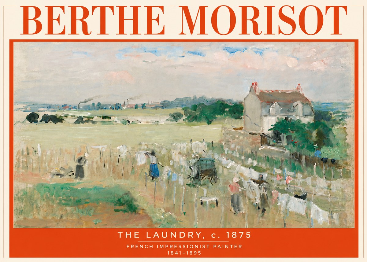 Berthe Morisot The Laundry No6 - Plakát