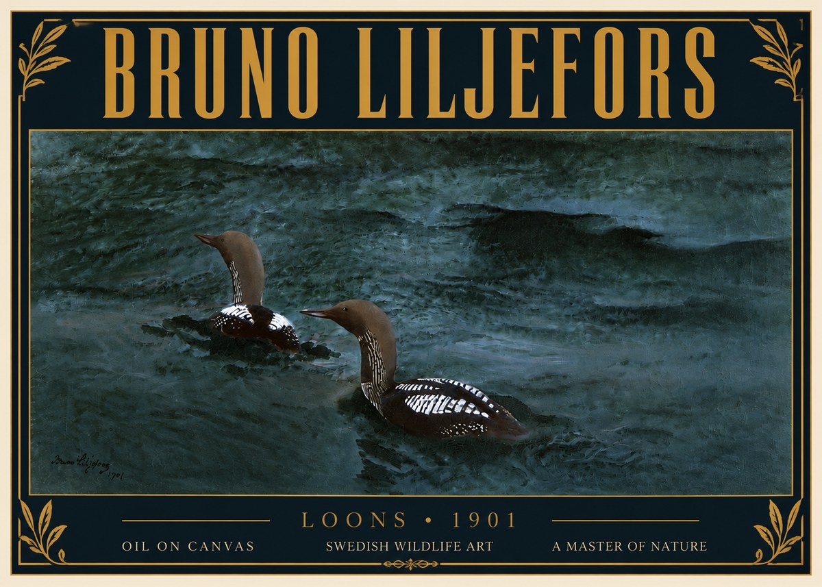 Bruno Liljefors Loons · 1901 No6 - Plakát