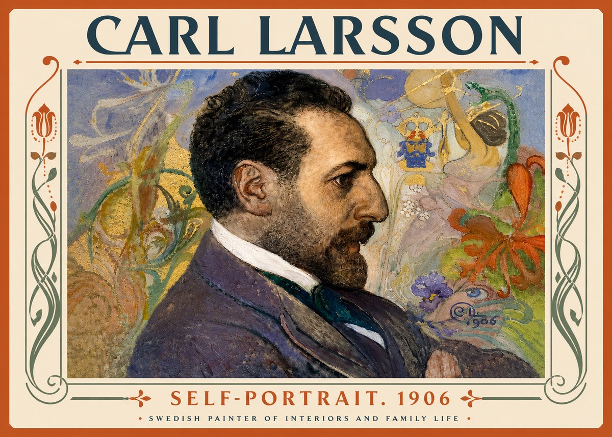 Carl Larsson Self-portrait. 1906 No5 - Plakát