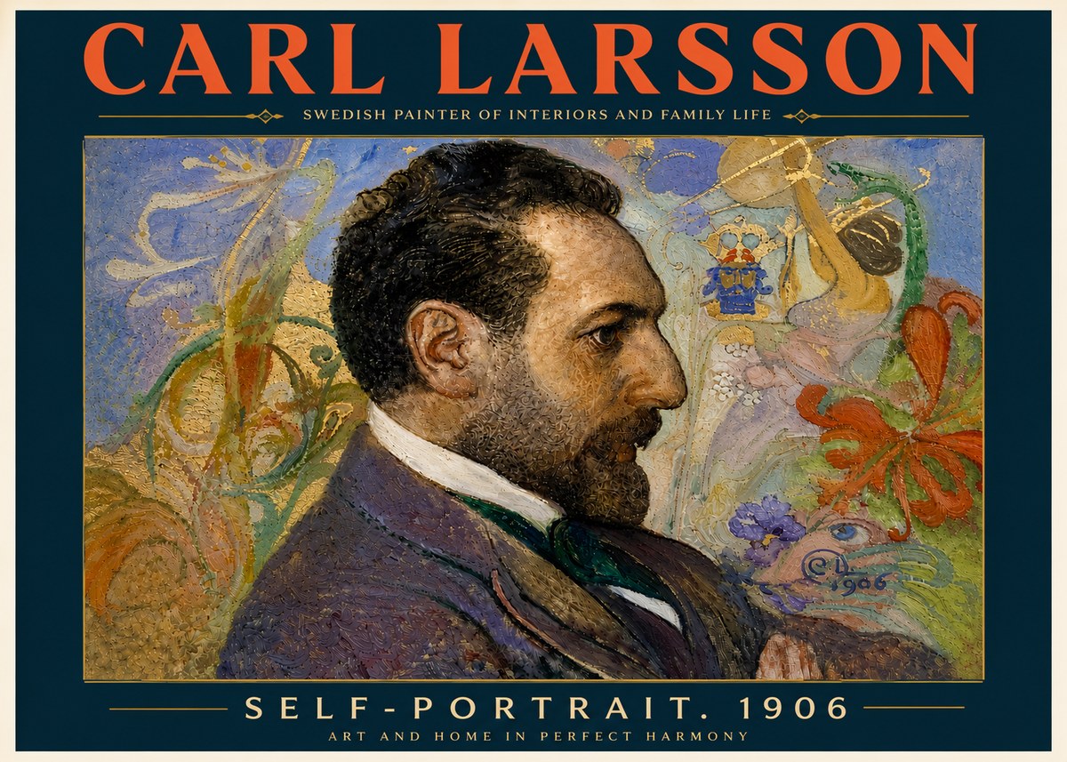 Carl Larsson Self-portrait. 1906 No6 - Plakát
